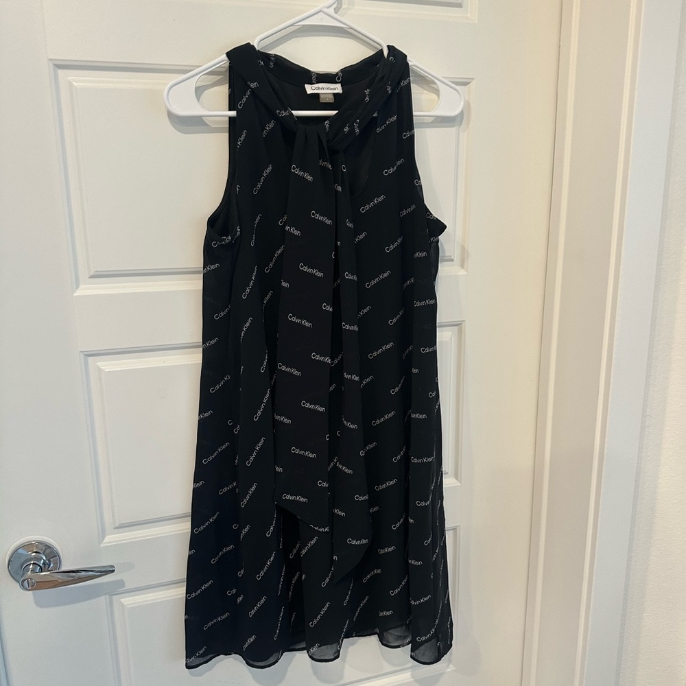 Calvin Klein Black Logo Mini Dress
